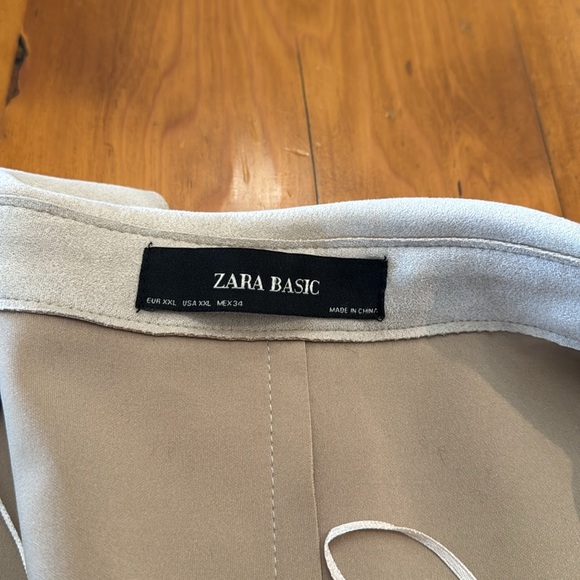 Zara Faux Suede Double Breasted Trench - Picture 7 of 12